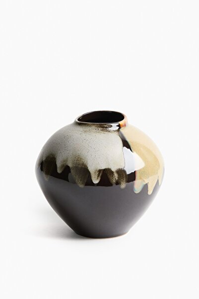 H&M Düzensiz Şekilli Stoneware Vazo