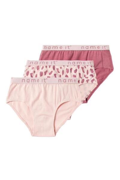 Name it Σετ κυλοτάκια 3τμχ. "Animal Print" σομόν