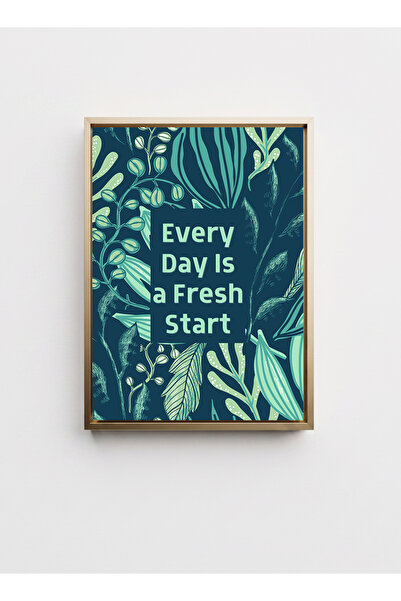LOWHA Canvas Wall Art on Wood Frame with Gold Floating Frame&Motivational Quo...