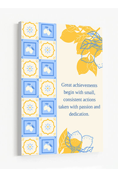 LOWHA Canvas Wall Art Stretched Over Wooden Frame Featuring the Motivational ...