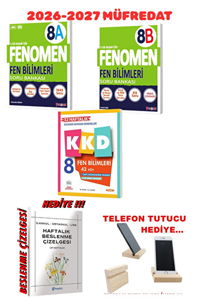 2027 8.Sınıf Güncel LGS FEN Bilimleri A-B Serisi Soru Bankası+KKD Denemeli Set+2'Li HEDİYE!!!