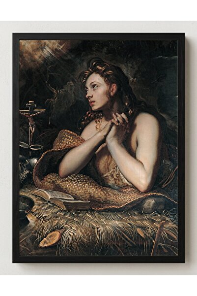CraftedByPi Rönesans Tintoretto Tövbekâr Magdalena Çerçevesiz Poster 21x30 cm...