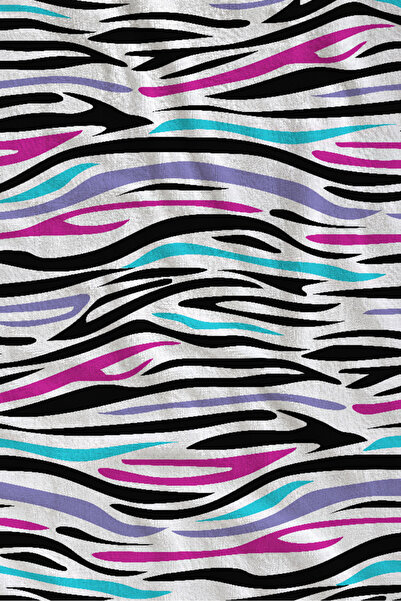 Evmila Bela zebra sa valovitim uzorkom, peškir za plažu 70x150 - digitalno št...