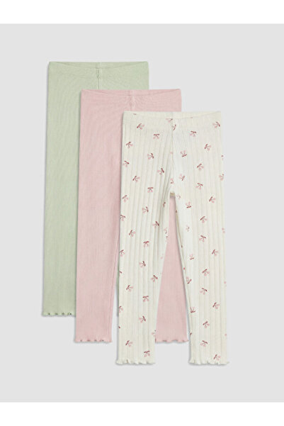 LC Waikiki Timeless Clothing & Timeless Choices Baby Girl Ribbed Leggings 3-P...
