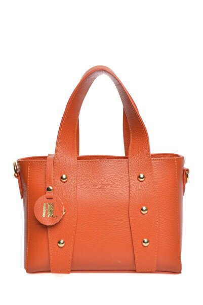 SimpleFind Anna Luchini Geanta piele -Tessa-Portocaliu,Geanta de mana piele n...