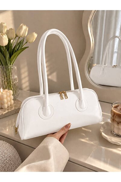 ValeriaBag Rugan Görünümlü Uzun Saplı Kadın Omuz Çantası – Vintage Baget Model