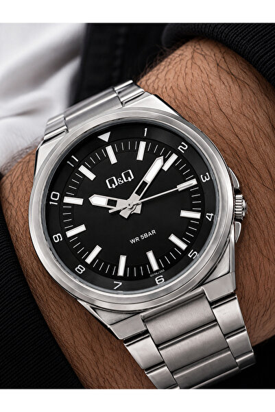 Q&Q Men's Wristwatch Silver Color Casual and Classic Style Japanese Machine w...