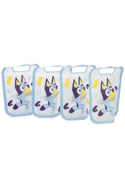 bluey Επαναχρησιμοποιούμενες Σακούλες για Τρόφιμα & Σνακ 4 τεμάχια