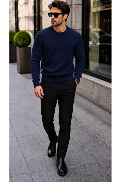 Generic Brand Men's Crew Neck Knit Sweater – Slim Fit, Long Sleeve, Classic a...