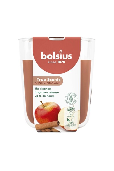Bolsius Set 2 x Lumanare Parfumata in Pahar, Mar si scortisoara, Bolsius, 97 ...