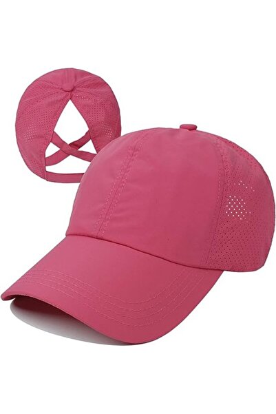 STARSTAR Women's baseball cap with cross ponytail detail, adjustable high qui...