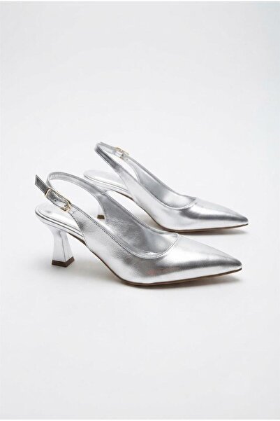 fort 66035 Soft Comfortable Open Back 6 cm Heel Height Pointed Toe Women's Shoes