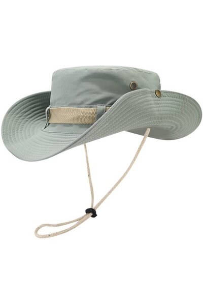 STARSTAR Sun hat dark beige breathable mesh wide brim hunting/camping/travel.