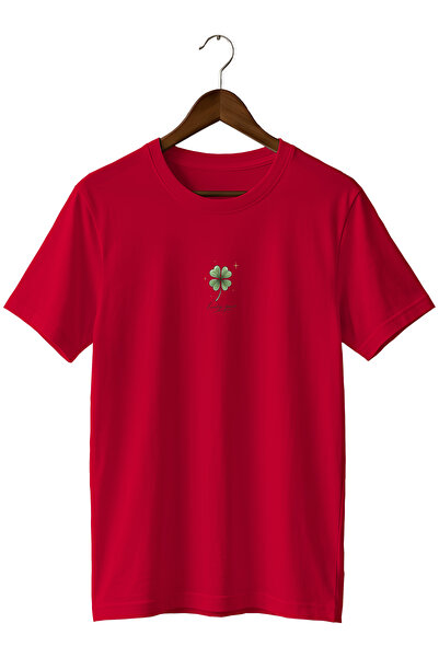 remonz Four Leaf Clover Lucky You Printed Unisex T-Shirt Minimal Cotton Crew ...