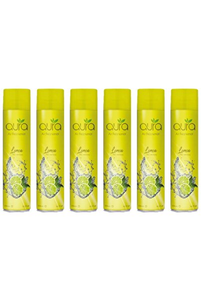 AURA Marketplace Air Freshener Regular - Lemon - 300 Ml - Set of 06