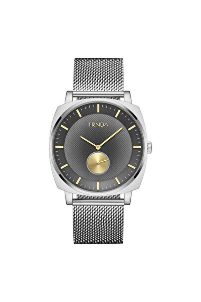 TRNDA Men's Silver Stainless Steel Watch, Gradient Dial | Trn45mm