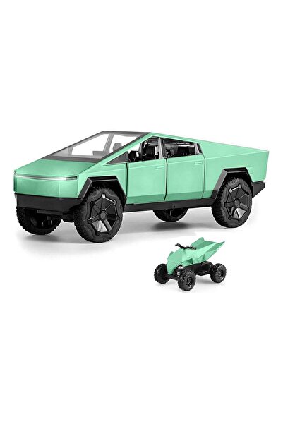 REZZOSS 1:24 Scale Tesla Cybertruck Diecast Metal Model Car Toy with Cyberqua...