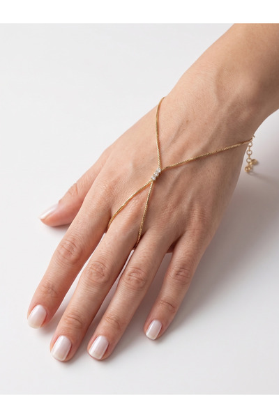 İris Jewelrys Çelik Pietre Gold Şahmeran