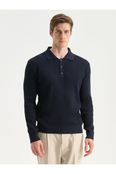 LC Waikiki Pulover tricotat bărbătesc cu guler polo