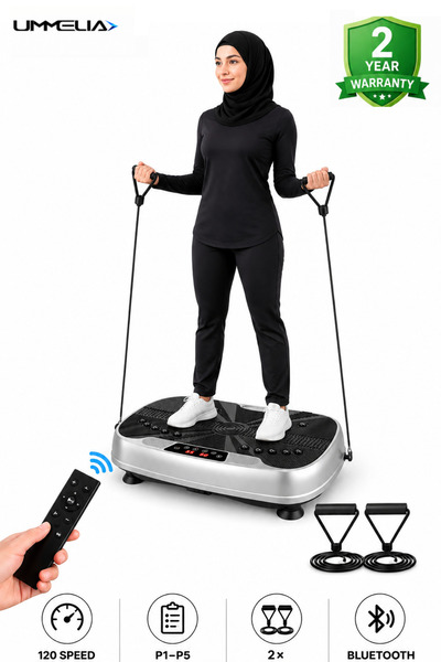 Ummelia 8 in 1 Vibration Plate Exercise Machine with Bluetooth Speaker| Remot...