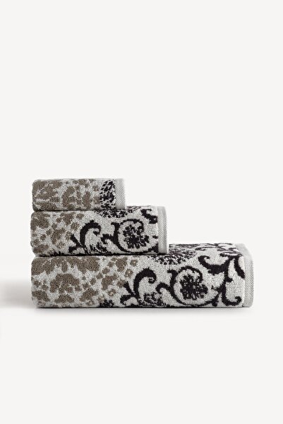 CEMETEKS Matilda Yarn Dyed 3-Piece Towel Set Stone