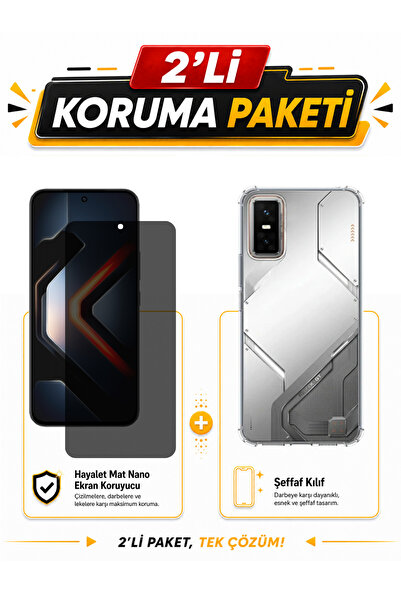 tcover Infinix GT30 Pro 2’li Telefon Koruma Paketi Hayalet Mat Nano Ekran Kor...