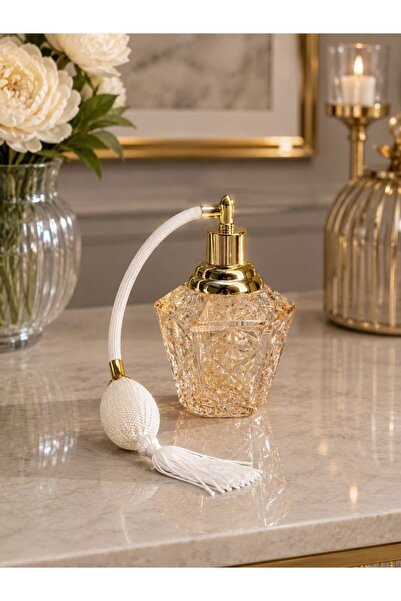 sahane & bazaar Kristal Parfüm Şişesi Dekoratif Kristal Cam Şişe Dekor Bal ve...