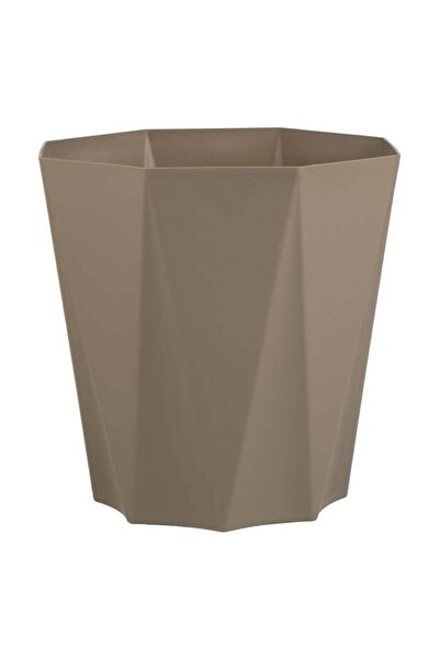 BAMI NETWORK Ghiveci octogonal plastic mocca 20x20x19,5 cm pentru flori