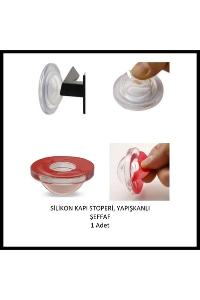 Adilon Silikon Stoper, Tampon, Kapı, Kapı Kolu, Pencere, Dolap, Yapışkanlı (1 Adet)