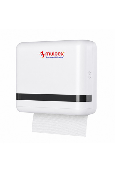 Mulpex Z Fold Paper Towel Dispenser White 27×21 cm Screw and Adhesive Mounting
