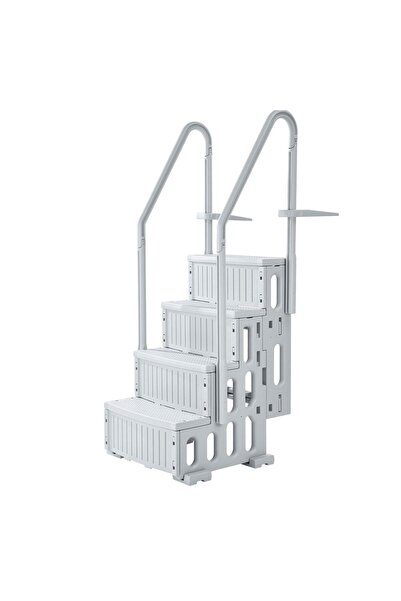 Strend Pro Scara pentru piscine, 4 trepte, balustrade dubla, max 180 kg, dime...