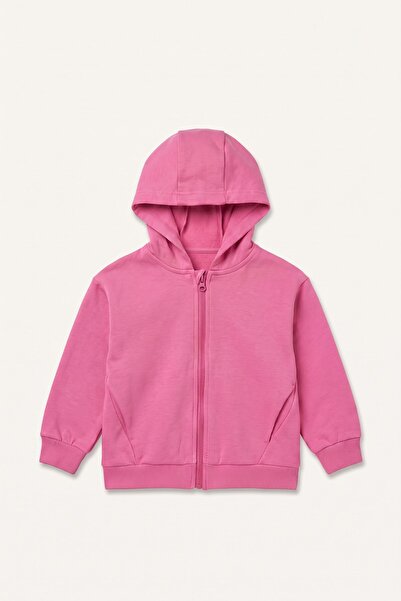 DeFacto Hooded Zippered Sweatshirt with Pockets Sweatshirt Cardigan Baby Girl...