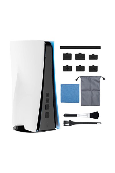 TUX RHOTALL PS5 Konsolu için Toz Tapası Seti, USB HDMI AC LAN Bağlantı Noktas...