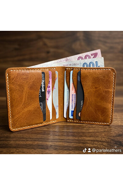 ParlaLeather Elegand Kişiye Özel Hakiki Gerçek Deri Minimal Erkek Cüzdan