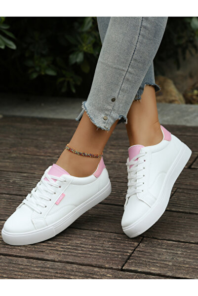 Take Two By Styli White Casual Flat Sneakers