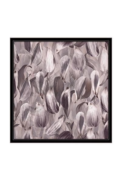 Bursa İpek Gray Whisper Pattern Organic Scarf