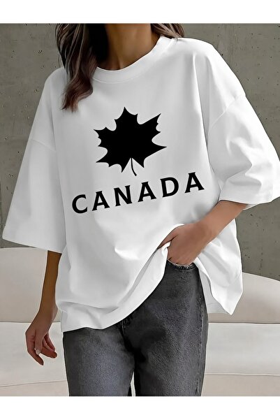 Generic Brand Black Maple Leaf and CANADA,casual wear,100% cotton,short sleev...