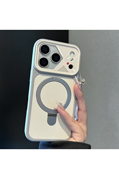 Choice58 iPhone 16 Pro WHITE Armor Metal Ring Bracket For Magsafe Magnetic Ph...