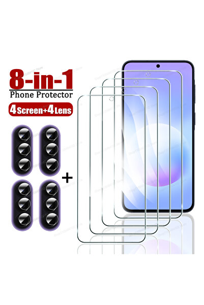 Choice12 Galaxy A57 4Screen 4Lens Film 8-IN-1 HD Screen Protective Glass For ...