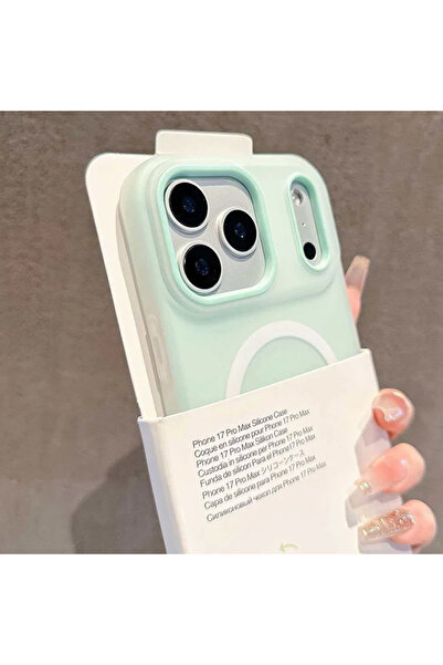 Choice iPhone17 Pro Light cyan Luxury Candy Color 2 IN 1 Magnetic Case For iP...