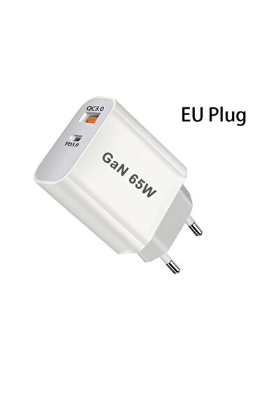 Choice3 EU Plug 65W GaN USB Charger Fast Charging EU/US/UK/AU Plug Phone Char...