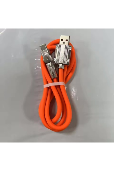 choice2 1.5m Orange 120W PD Fast Charge USB Type C Cable 180 Degree Rotation ...