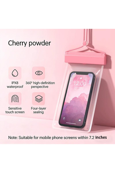 Choice Pink 【C】Universal Transparent Waterproof Touchscreen Phone Pouch Outdo...