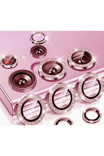 Choice16 Galaxy S25 Ultra Pink Diamond Glitter Lens Glass For S25 Ultra Plus ...