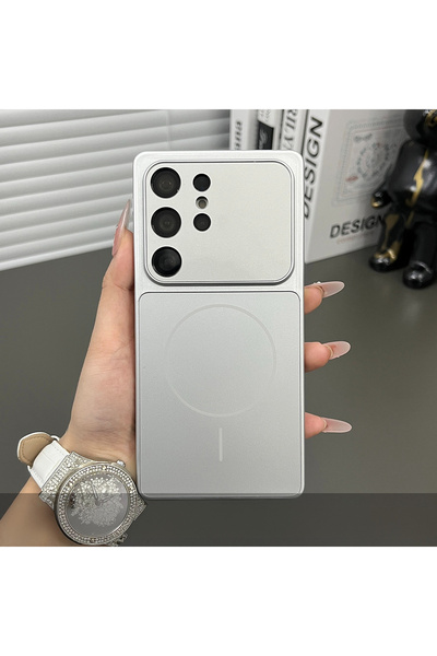 Choice19 Galaxy S23 Ultra Silver Luxury Large Window Case For S26 S24 S23 Ult...