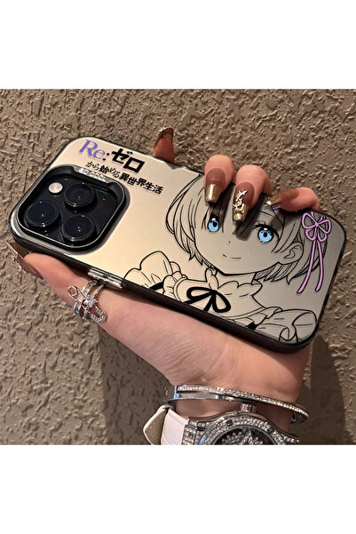 Choice63 bilibili 1 For iPhone 15 ProMax Anime Cute Rem Emilia PC Hard Phone ...