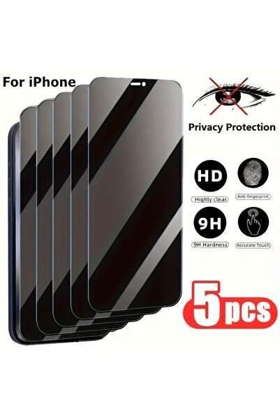 Choice23 iPhone17 Pro Anti Peeping 5 Pieces 5PCS Full Privacy Tempered Glass ...