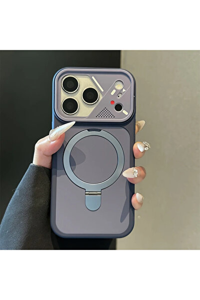 Choice45 iPhone17 Pro Max Blue Armor Metal Ring Bracket For Magsafe Magnetic ...