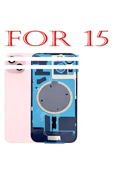 Choice1 15Pink 1PCS Battery Back Door Glass Cover Replacement for phone 15/15...