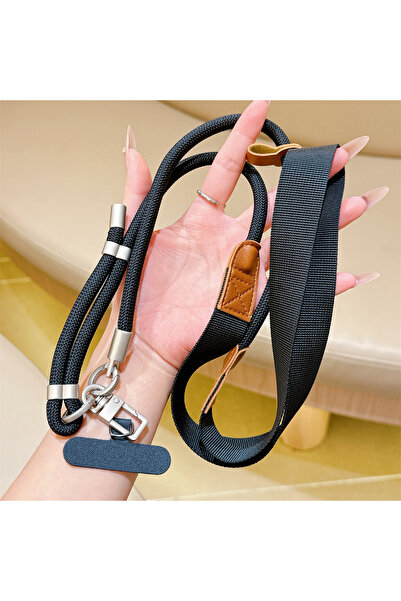 Choice9 black Fashion Personalized Trend Adjustable Wide Rope Mobile Phone Un...